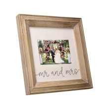 Hot Selling Design walnut 8*8 Wedding Photo Frame Wooden Frame with Stand up for home decoration